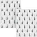 Artoid Mode Green Xmas Tree Christmas Kitchen Dish Cloths, 12x12 Inch Quick Dry Microfiber Dishcloths for Kitchen Premium Dish Rags Set of 2