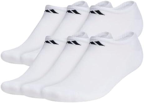 adidas Men's Athletic Cushioned No Show Socks (3 Pairs) Durable & Comfortable