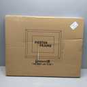 18x24 Frame Set of 2, Distressed White Wood Style - Display 18 x 24 Poster without Mat or 16x20 Picture with Mat, Wall Mounting Horizontal and Vertical