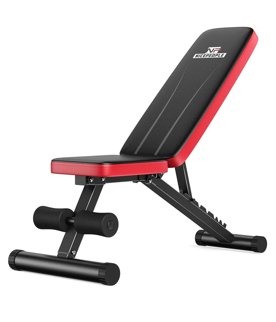 Basic Weight Bench for Home Gym, Foldable Workout Bench with 8 Backrests, 660LBS Weight Capacity Adjustable Bench
