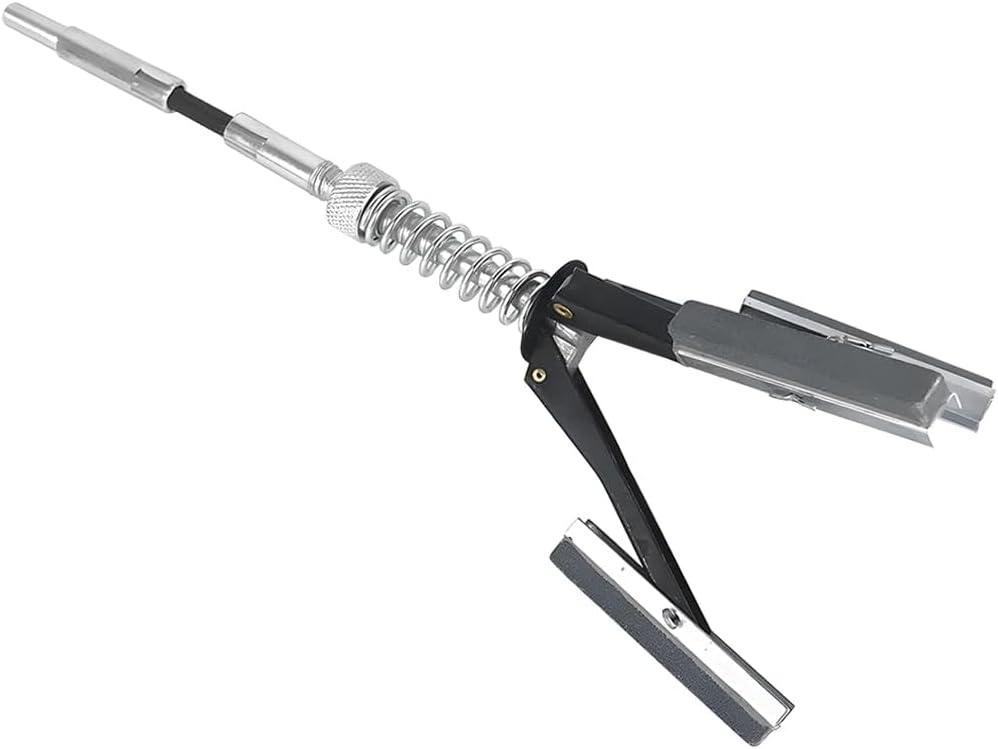 Zpana Car Engine Cylinder Hone Tool, 1-1/4" to 3-1/2" Grinding Holes Adjustable Brake Piston Deglazer with 3 Long Stones 220 Grit, Automotive Engine Honer Accessories, Universal Fit