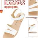 Girls Sandals Strappy Open Toe Outdoor Flats with Hook and Loop Kid Summer Shoes for Girls