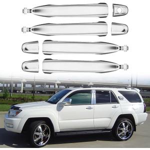 Exterior Door Handles Silver Compatible with 2003-2009 Toyota 4Runner 2007-2011 Toyota Camry 2005-2015 Tacoma 2003-2009 Lexus GX470, OE Replace# 69211-AE010 69217-AE010 (Front & Rear Side 4Pcs/Set)