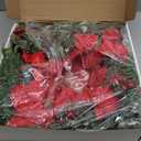 Christmas Wreaths for Front Door,Artificial Winter Wreath with Pine Needles,Eucalyptus Leaves and red Poinsettias with Plump Pine and red Berries, Wreaths for Indoor Wall Window Decor.