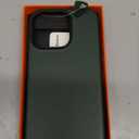 SHIELDON Genuine Leather Case for iPhone 16 Pro 6.3", Compatible with MagSafe, [Camera Button Updated], Magnetic Wireless Charging Slim Shockproof Protective Case with Camera Bump - Midnight Green