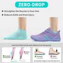 Barefoot Shoes Women Men Minimalist Zero Drop Wide Toe Box Water Shoes Hiking Barefoot Footwear Unisex Sneakers for Workout Cross-Trainer Walking Running Camping Grounding Beach Weightlifting Sport (Purple)
