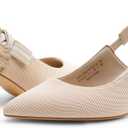 DREAM PAIRS Women's Kitten Heels Slingback Closed Toe Low Pumps Dress Bridal Elegant Wedding Casual Shoes, 7.5