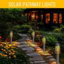 Dazzle Bright Solar Pathway Lights Outdoor, 12 Pack LED Warm White Waterproof Solar Powered Landscape Lights for Walkway Driveway Lawn Patio Yard Garden, 12 Pack Grey