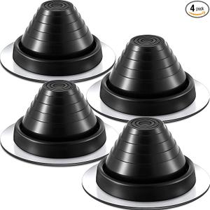 4 Pcs #3 Metal Roof Pipe Flashing Vent Boot for Od 1/4 to 5 Epdm Flexible Roofing Jack, 7-3/4 Inch in Base Diameter(2 Pcs, Pipe Od 1/4" to 5", 7-3/4 Inch in Base Diameter)