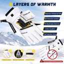 MORXPLOR Ski Gloves with Wrist Guards Low Profile,Double-Side Wrist Protection Pair Snowboarding Gloves