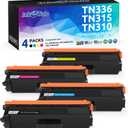 INK E-SALE Compatible Toner Cartridge Replacement for Brother TN336 TN315 TN310 TN331 (KCMY, 4-Pack), for use with Brother HL-L8350CDW HL-4150CDN MFC-L8850CDW MFC-9970CDW MFC-L8600CDW Printer