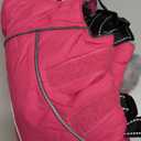 Doglay Dog Coat with Harness, Reflective Warm Dog Jacket Waterproof Puppy Winter Coat for Cold Weather, Adjustable Fleece Jacket for Small Medium Large Dogs (Pink)