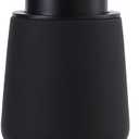 BosilunLife Black Soap Dispenser - Ceramic Dish Soap Dispenser for Bathroom 12ounce Refillable Liquid Hand Dispenser for Essential Oil, Lotion Dispenser with Pump (Rubber Paint)