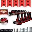 PERCH Tool Holder Rack for Milwaukee M18 18v | Securely Mounts 5 Cordless Tools | Universal Mounting | Most Durable Cordless Tool Organizer