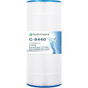 Pool Filter Compatible with C100S, Hayward SwimClear C100S, CX100XRE, PA100S, Unicel C-9440, Ultral-D3, 100 sq.ft, Cartridge Pool Filter 1 Pack