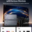 llano S850 Upgraded Type-C Wireless HDMI Transmitter and Receiver, 50M, Ultra 4K Decode Input 1080P@60Hz Output, Plug&Play 5G+2.4G and Audio for Phone/Tablet/Laptop/PC to Monitor/Projector/TV (Black)