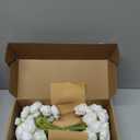 Ling's moment Ranunculus Artificial Flower, Faux Silk Mini Ranunculus Flowers for DIY Bouquet, Bulk Fake Wedding Filler Flowers for Centerpieces Arrangements Bridal Shower Decorations, Ivory White