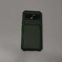 BXYJY for Google Pixel 9a Case Wallet with Card Holder (45 Cards), Slide Camera Cover, Military Grade Drop, RFID Block, Heavy Duty Women Girly Men Protective Phone Case for Google Pixel 9a, Green