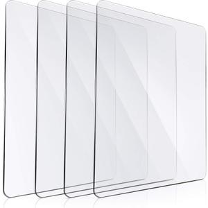 Blulu Transparent Acrylic Cutting Pads, 8.7x6.1x0.1 Inch Die Cutting Plates for Small Die-Cutting Machines, Embossing Craft Pads for DIY Scrapbooking Card Making(4 Pieces,8.7 x 6.1 Inch)