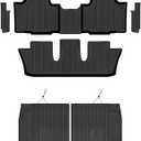Auxko All Weather Floor Mats Cargo Mat with Backrest Mat Rear Door Sill Protector for Lexus TX350 TX350h TX350h+ 2026 2025 2024 6-Seater TPE Liners All Season Accessories