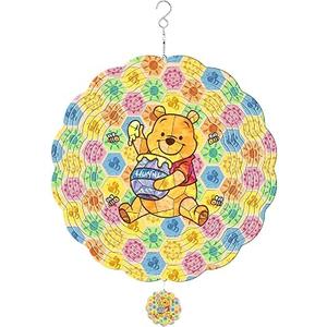 GENANY Honey Bear Hanging Wind Spinners for Women Men, 12 Inch Metal 3D, Stainless Steel Hanging Wind Catchers Sculpture for Outside, Outdoor Spring Decoration, Unique Gift