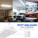 JESLED LED Shop Lights 4FT, 3CCT Selectable 50W 7500LM, Linkable, ETL
