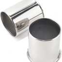 2Pcs 3.19" Push Through Wheel Center Caps Stainless Trailer Hub Cap for Truck SUV RV Wheel Rim (Fit 3.19" Bore 3.52" H Chrome)