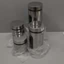 Quality 4pc Stainless Steel Canister Set for Kitchen Counter with Glass Window & Airtight Lids, Food Storage Containers, Pantry Storage & Organization Set for Coffee, Flour, Pasta, Rice, Spices, Herbs