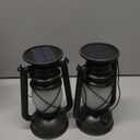 Solar Lantern Outdoor Hanging Solar Lights Dancing Flame Led Waterproof Camping Lamps, Landscape Decor for Table Patio Garden Yard Pathway Porch 2 Pack