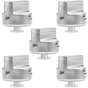 W11101439 Stove Knobs Compatible with Whirlpool Maytag Range Surface Burner Knobs MGR6600FW0 MGR6600FZ0 MGR7700LZ0, Replacements for 4534467 AP6238046 PS12074638-5 Pack