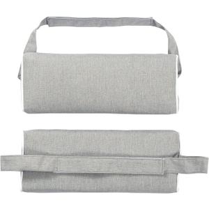Enipate Outdoor Chaise Lounge Head Pillow, Pack of 2 Water Resistant Headrest Pillows with Elastic Band for Pool Patio Chairs (Grey)