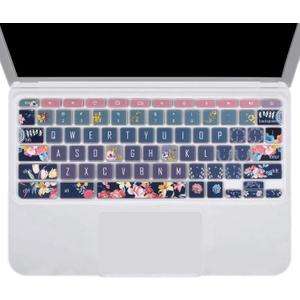 Keyboard Skin for Acer Chromebook Spin 11 311 CP311 511 512/Chromebook Premium R11 CB5-132T CB3-131/Chromebook R 13 CB5-312T/Chromebook 14 CP5-471/Chromebook 15 CB3-532 C910, Red Flower