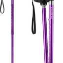 KINGGEAR Walking Cane for Women & Men, Adjustable Lightweight LED Walking Stick with Autonomous Standing, Large Sturdy 360 Swivel Base Crutches Cane for Senior