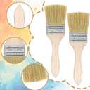 Chip Paint Brushes Bulk 2 Inch Natural Bristle Wooden Satin Brushes for Paint, Wood, Glue, Varnish, Wood, Wall, Art and Craft Supplies (Pack of 100)
