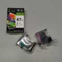 67XL Ink Cartridges Black/Color Combo Pack Compatible for HP Ink 67 67XL Works with HP Deskjet 2800e 2855e 2755e 2700e 2734e 2700 2755 2827e 4155e 4227e 4255e Envy 6000 6055e 6455e Series (2-Pack)