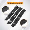 Lawn Mower Blades Replacement Part Number Cub Cadet MTD Troy Bilt Toro 742-04125 742-0611 742-0611A 742-0644 742-0644-0637 942-04125 Compatible with LT1045 LT1046 LX460 LX465 LX466 LX468, 3 Pack