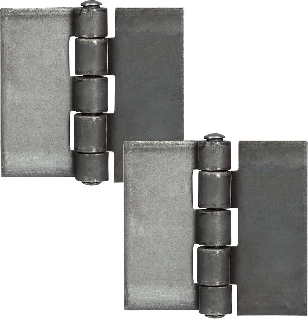 Ilyapa Heavy Duty 4x4 Weldable Gate Hinge - Pack of 2 Butt Hinges, for Heavy Gate Doors, Weld On Door Hinge Durable Weld On Hinges