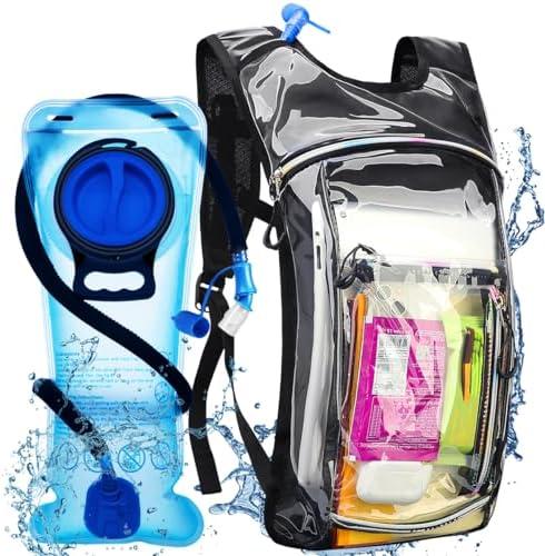 Cofurni Hydration Backpack with 2L Water Bladder, Raves Water Backpack, Lightweight Insulation Hydration Pack for Men and Women, Suitable for Music Festivals, Raves, Hiking, Activities