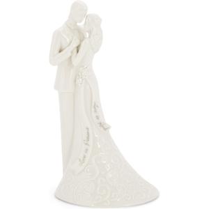 Roman 13226 Wedding Anniversary Cake Topper, 8.5-inch Height, White