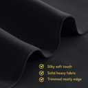 NICETOWN Blackout Curtains 45 Inches Long Kitchen Drapes, Black Solid Thermal Insulated Grommet Blackout Drapery Panels for Window (2 Panels, 42 Inch Wide by 45 Inch Long, Black)