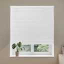 Allesin Cordless Blackout Cellular Shades, Honeycomb Blinds for Windows, Thermal Insulated & Noise Dampening, Room Darkening Window Coverings for Bedroom & Nursery, White, 35" W x 38" H