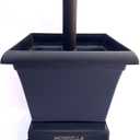 Patio Umbrella Base Stand with Wheels, Fillable Planter Box and Mobile for Rolling on Outdoor Patio, Poolside Decks and Gardens (Black)
