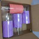 BBTO Christmas Flameless Advent Candles Set of 4, LED Advent Pillar Candles Battery Operated Purple Pink Acrylic Flameless Votive for Seasonal Celebration Rituals Festival Church Decor(3 x 6 Inches)