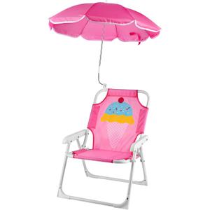 PLULON Kids Beach Chair with Umbrella Folding Lawn and Camping Chair with Summer Shade Children's Beach Chair for Pool Travel Outdoor(for 1-5 Years Old)