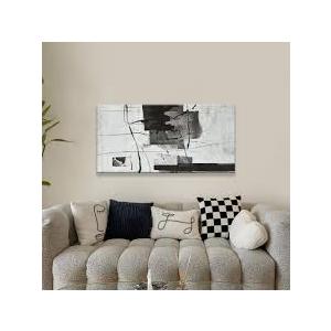 Suconvng Abstract Wall Art Small Size Black And White Wall Art Home Wall Decor Artwork Modern Canvas Art Wall Decor Painting Prints Abstract Art Pictures For Bedroom Office Artwork20 X 40"