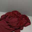 Women's Sequin Plus Size Wedding Guest Bridesmaid Dresses Maxi Gown for Formal Prom Cocktail Party Evening Events (5X-Large, Burgundy)