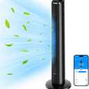GoveeLife 36 Inch Tower Fan for Bedroom, Smart Oscillating Floor Fans with Temperature Sensor, App & Voice Remote, 5 Modes 8 Speeds up to 25ft/s, 24H Timer, 29dB Quiet Fan for Cooling Home Office