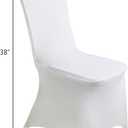 SUPERO Waterproof Spandex Chair Cover 25PCS, Stretch Dining Chair Covers, Polyester Outdoor Chair Covers, Protector Stretch Chair Cover for Party Universal, Banquet, Wedding Event, Hotel(White)