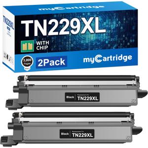 myCartridge Compatible Toner Cartridge Replacement for Brother TN229XL TN229 TN-229XL TN-229XLBK Toner High Yield 2 Black Use for MFC-L3780CDW MFC-L3720CDW HL-L3280CDW Printer TN229XL Toner with Chip