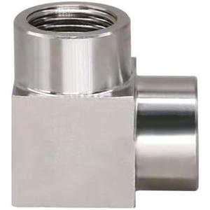 Napredak 3/8 NPT 90 female degree elbow connector, stainless steel high pressure elbow fitting forged elbow for filtration system Hydraulic system pressure gauge, 4350 psi